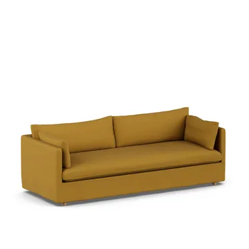 Linnevik sofa - Luiza Mustard 3972-white-oiled oak, 4-seater, with skirt - 1898