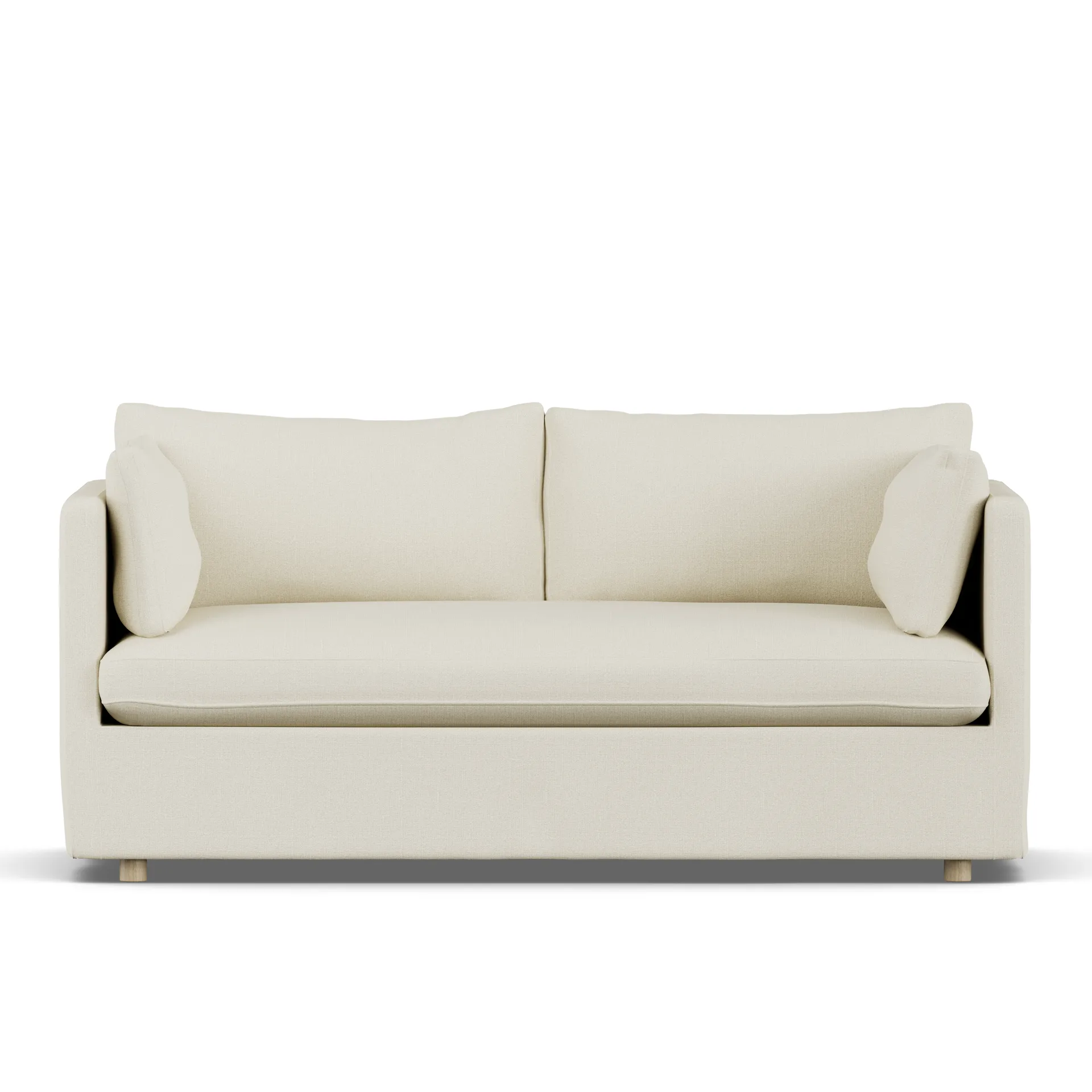 Linnevik sofa, Oslo Nature 1540-white-oiled oak, 2-seater, with skirt 1898