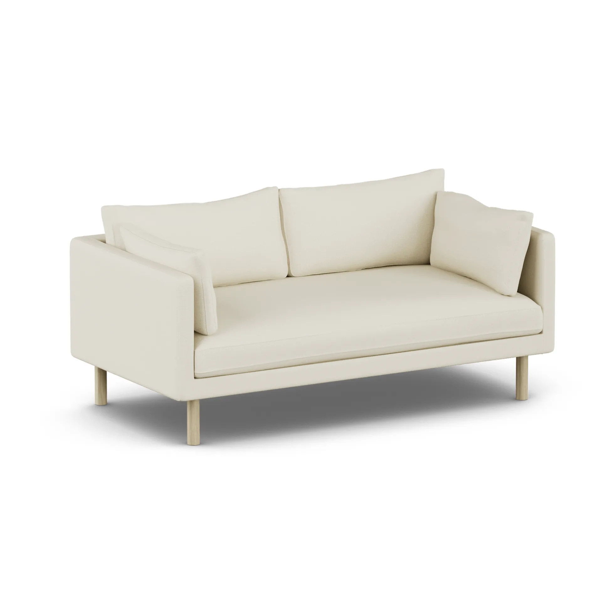 Linnevik sofa, Oslo Nature 1540-white-oiled oak, 2-seater, without skirt 1898