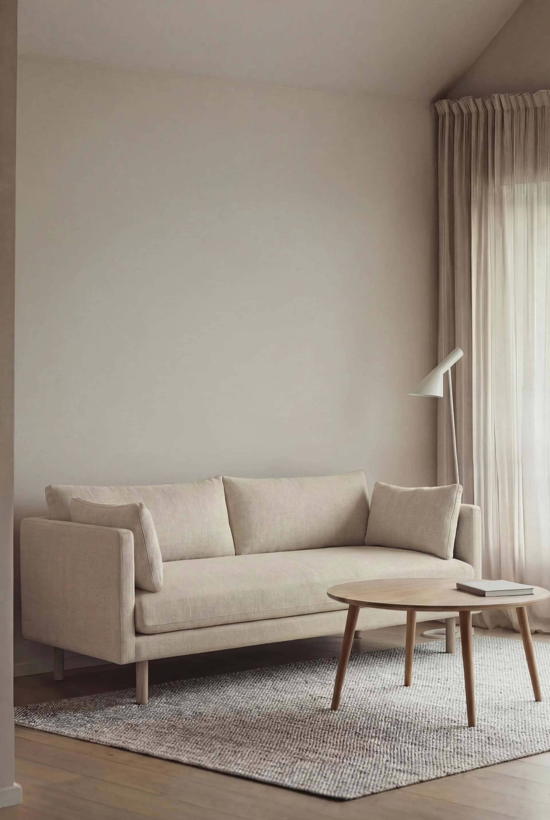 Linnevik sofa, Oslo Nature 1540-white-oiled oak, 2-seater, without skirt 1898
