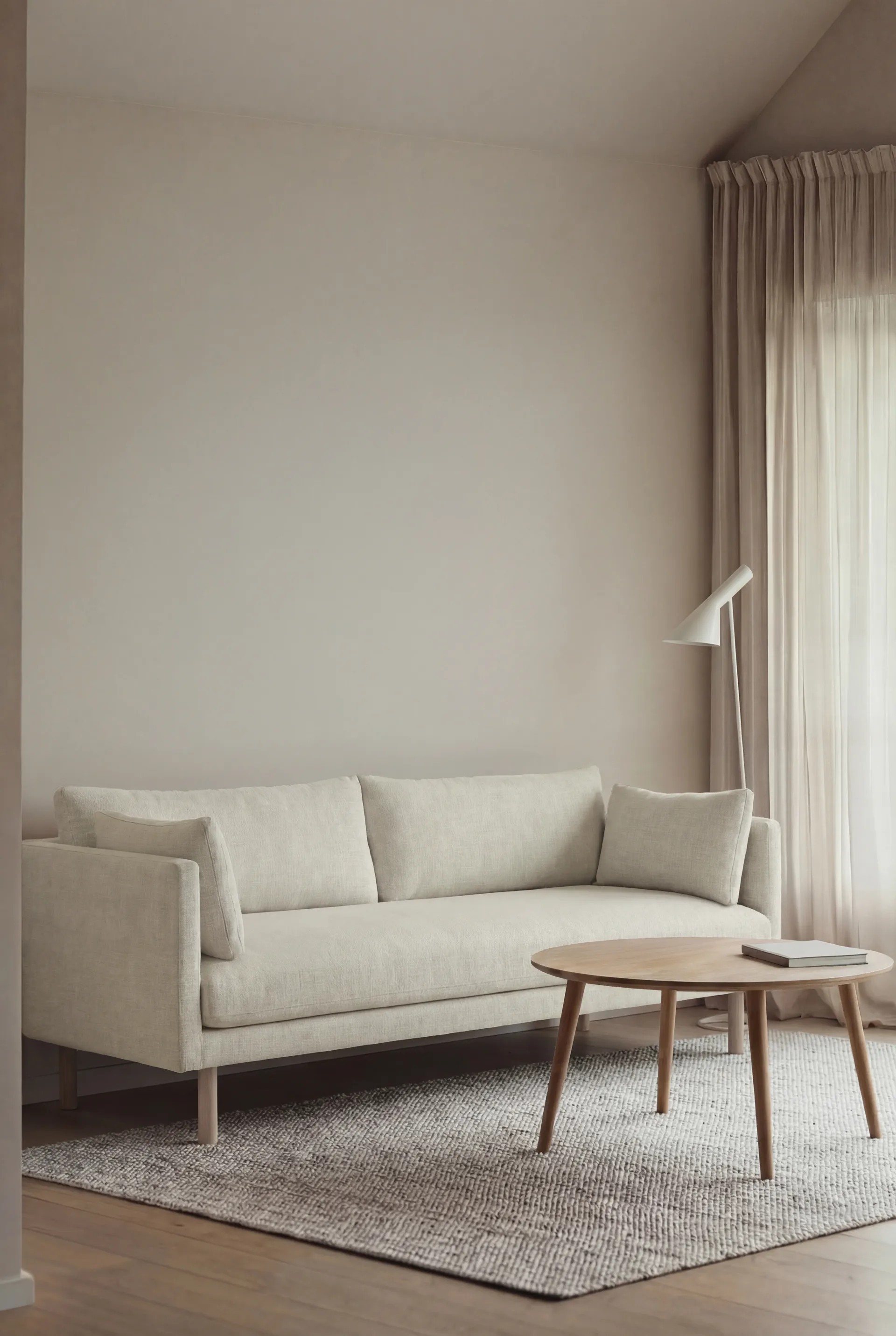 Linnevik sofa, Oslo Nature 1540-white-oiled oak, 3-seater, without skirt 1898