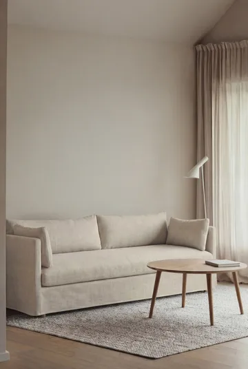 Linnevik sofa - Oslo Nature 1540-white-oiled oak, 4-seater, with skirt - 1898