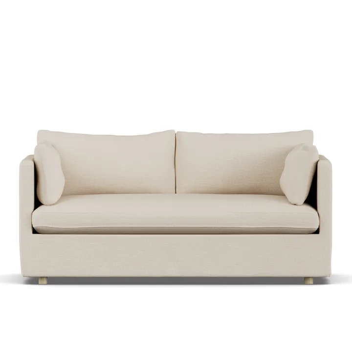 Linnevik sofa - Same Beige 6670-white-oiled oak, 2-seater, with skirt - 1898