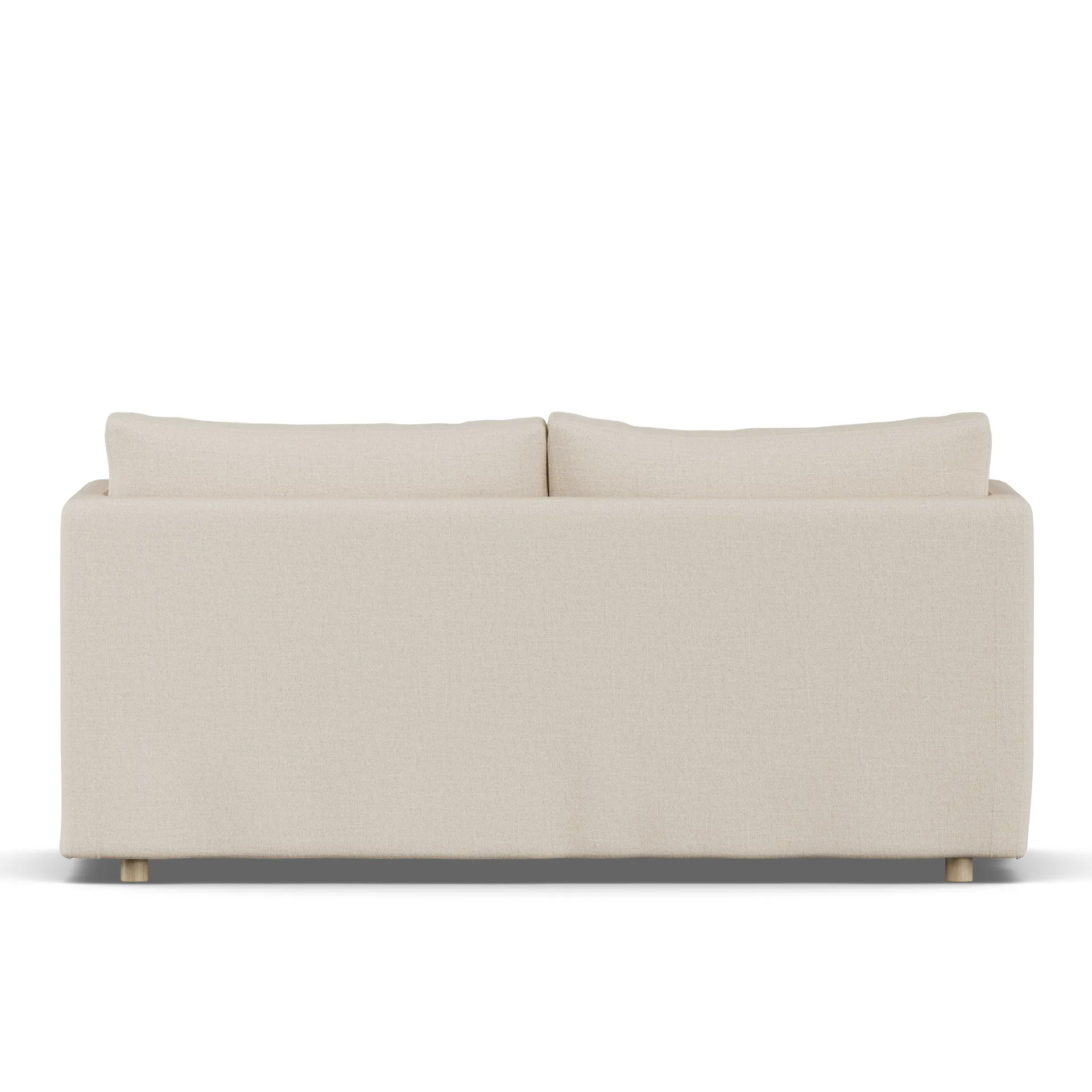 Linnevik sofa, Same Beige 6670-white-oiled oak, 2-seater, with skirt 1898