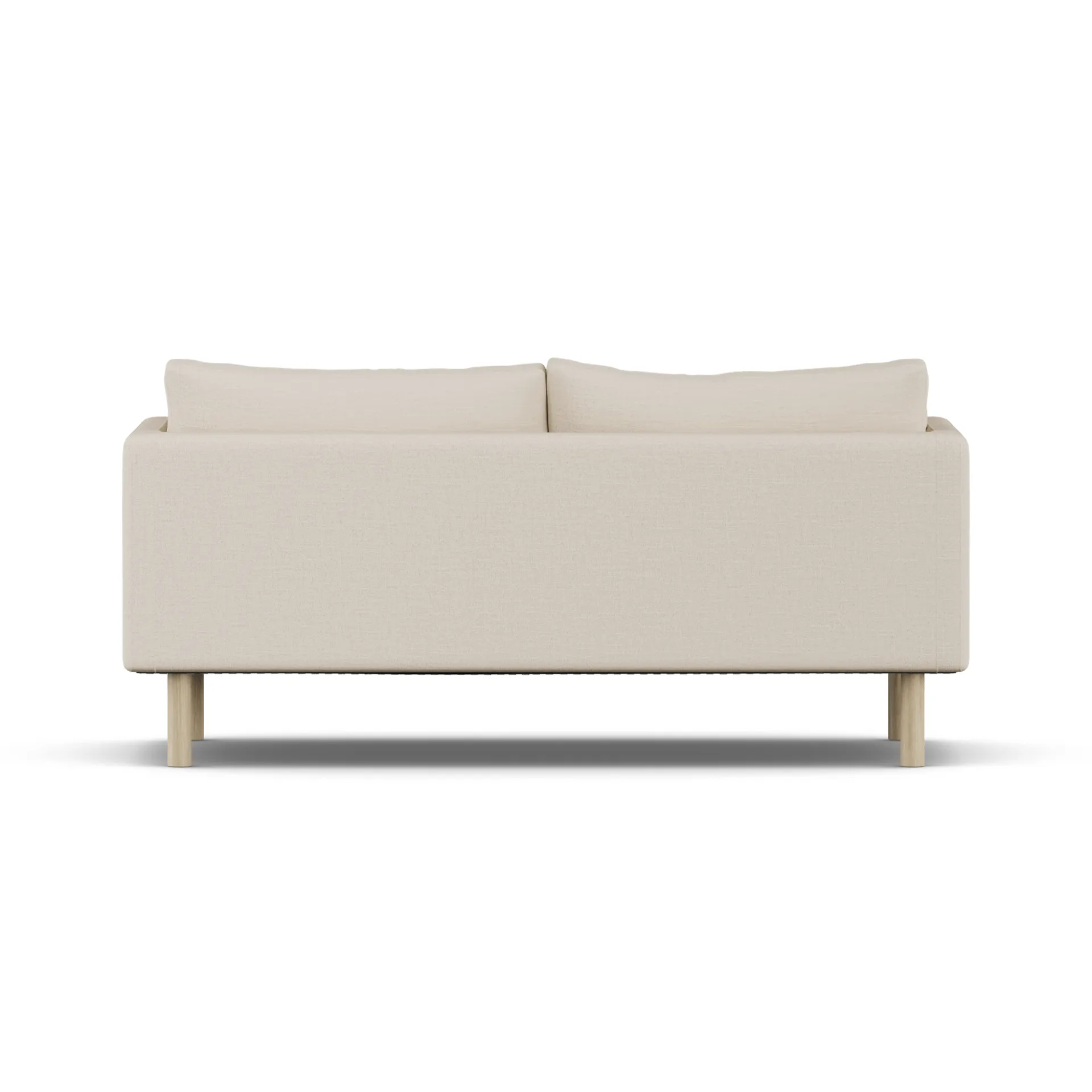 Linnevik sofa, Same Beige 6670-white-oiled oak, 2-seater, without skirt 1898