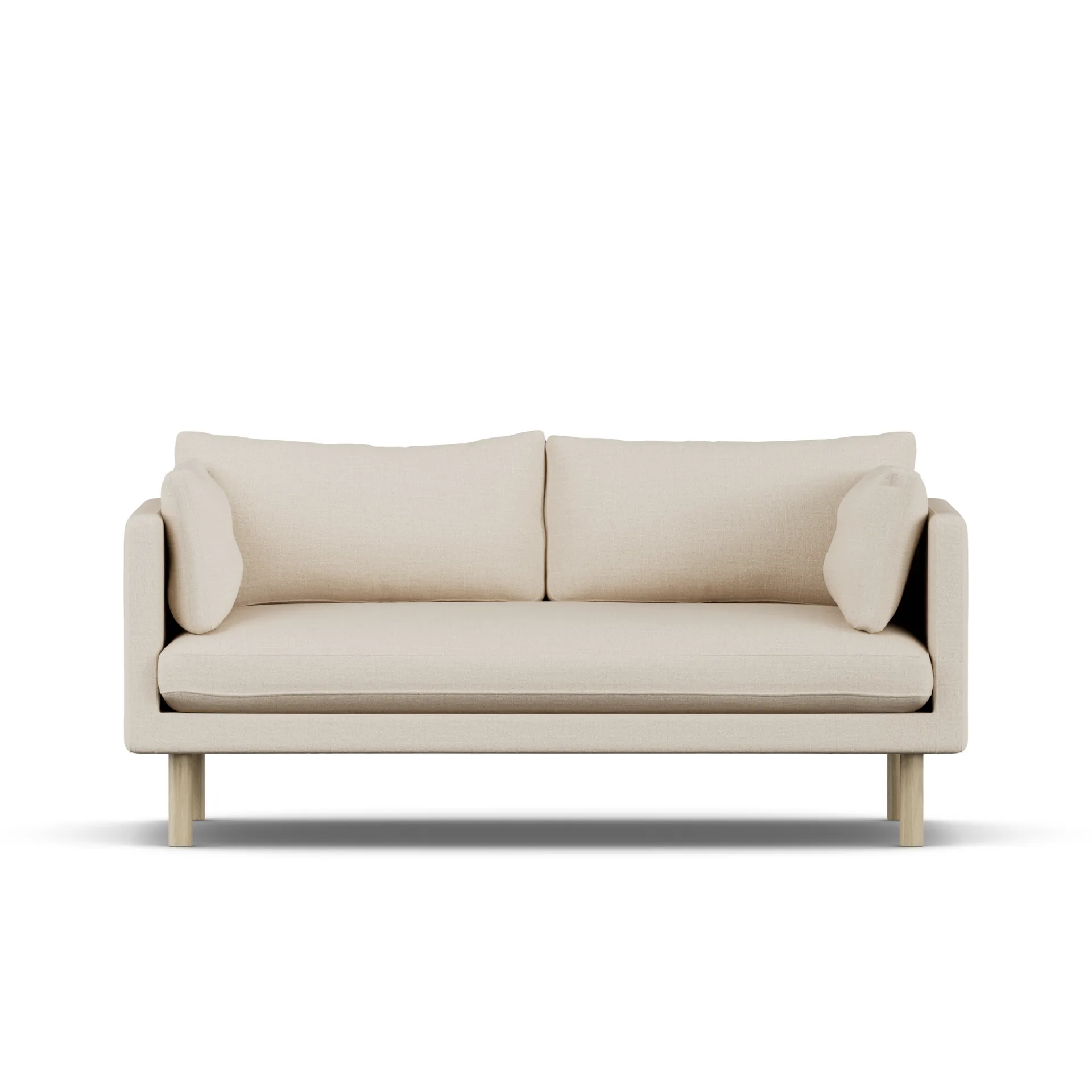 Linnevik sofa, Same Beige 6670-white-oiled oak, 2-seater 1898