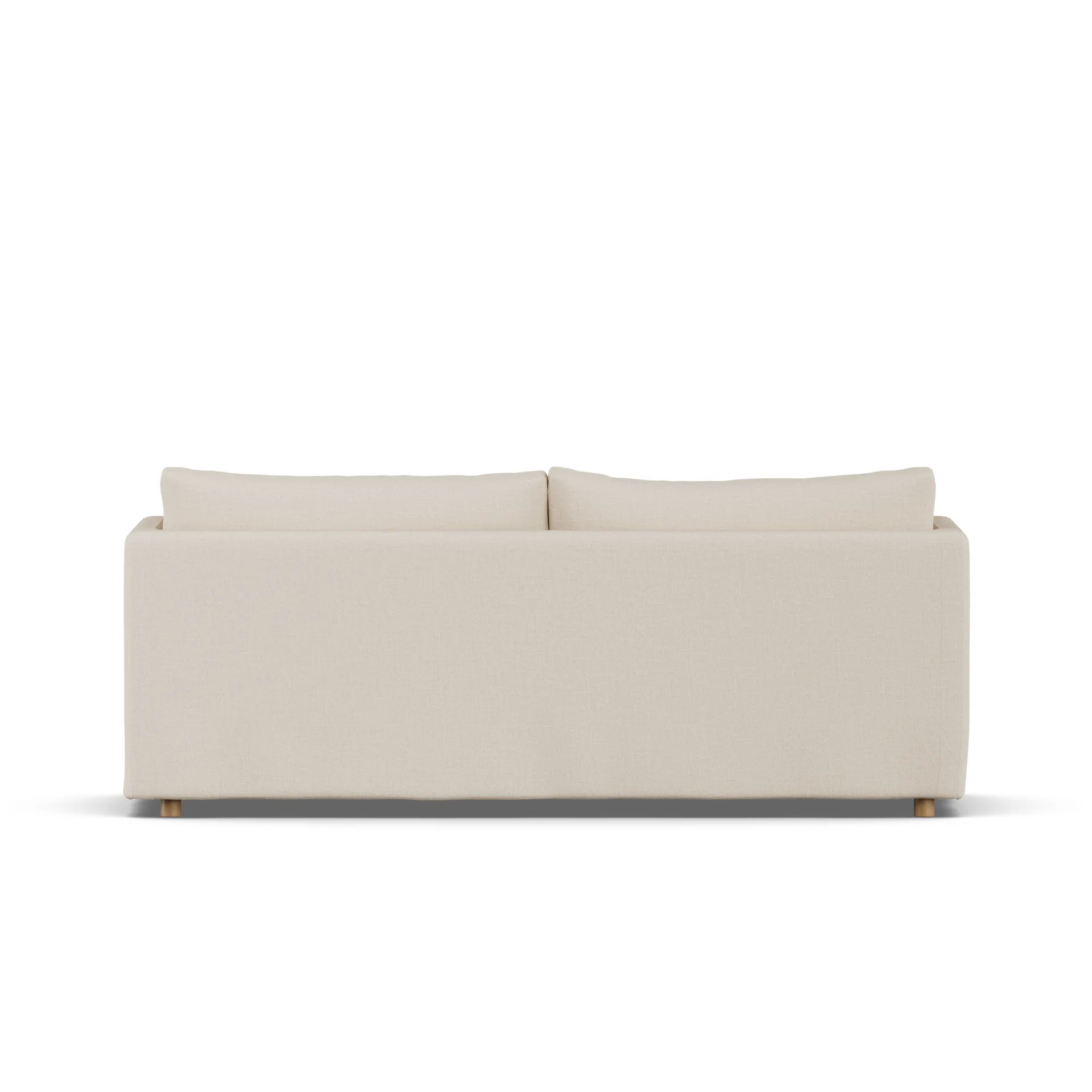 Linnevik sofa, Same Beige 6670-white-oiled oak, 3-seater, with skirt 1898