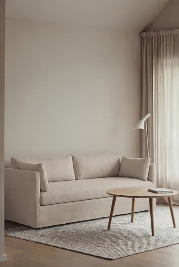 Linnevik sofa - Same Beige 6670-white-oiled oak, 3-seater, with skirt - 1898