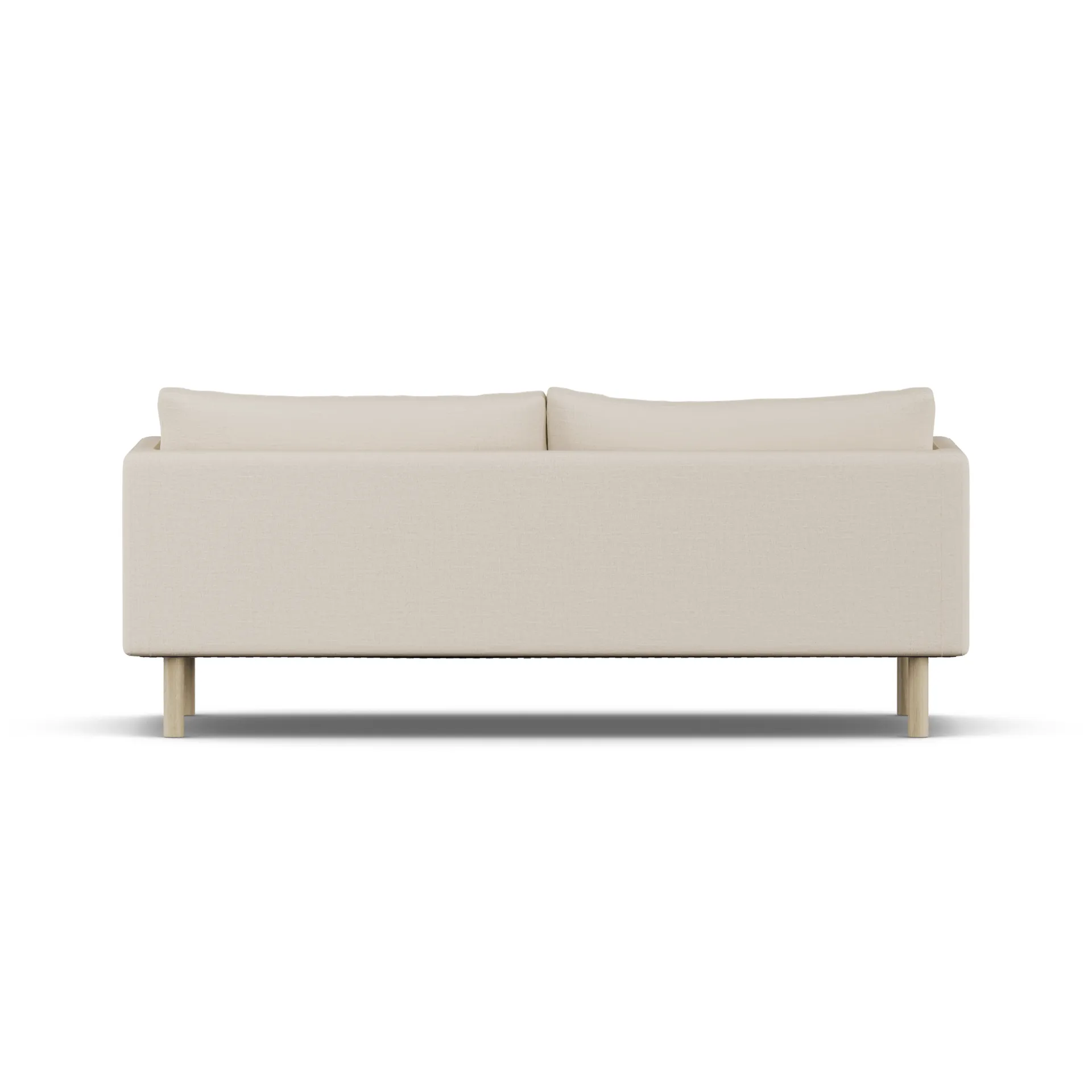 Linnevik sofa, Same Beige 6670-white-oiled oak, 3-seater, without skirt 1898