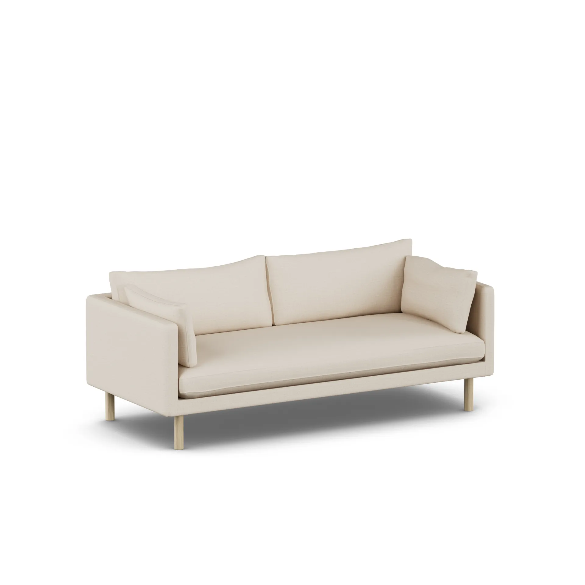 Linnevik sofa, Same Beige 6670-white-oiled oak, 3-seater 1898