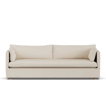 Linnevik sofa - Same Beige 6670-white-oiled oak, 4-seater, with skirt - 1898
