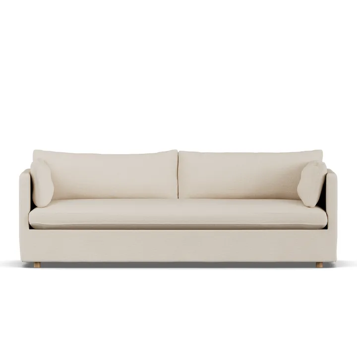 Linnevik sofa - Same Beige 6670-white-oiled oak, 4-seater, with skirt - 1898
