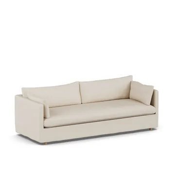 Linnevik sofa - Same Beige 6670-white-oiled oak, 4-seater, with skirt - 1898