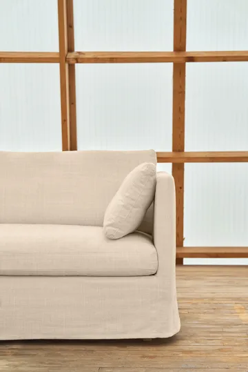 Linnevik sofa - Same Beige 6670-white-oiled oak, 4-seater, with skirt - 1898