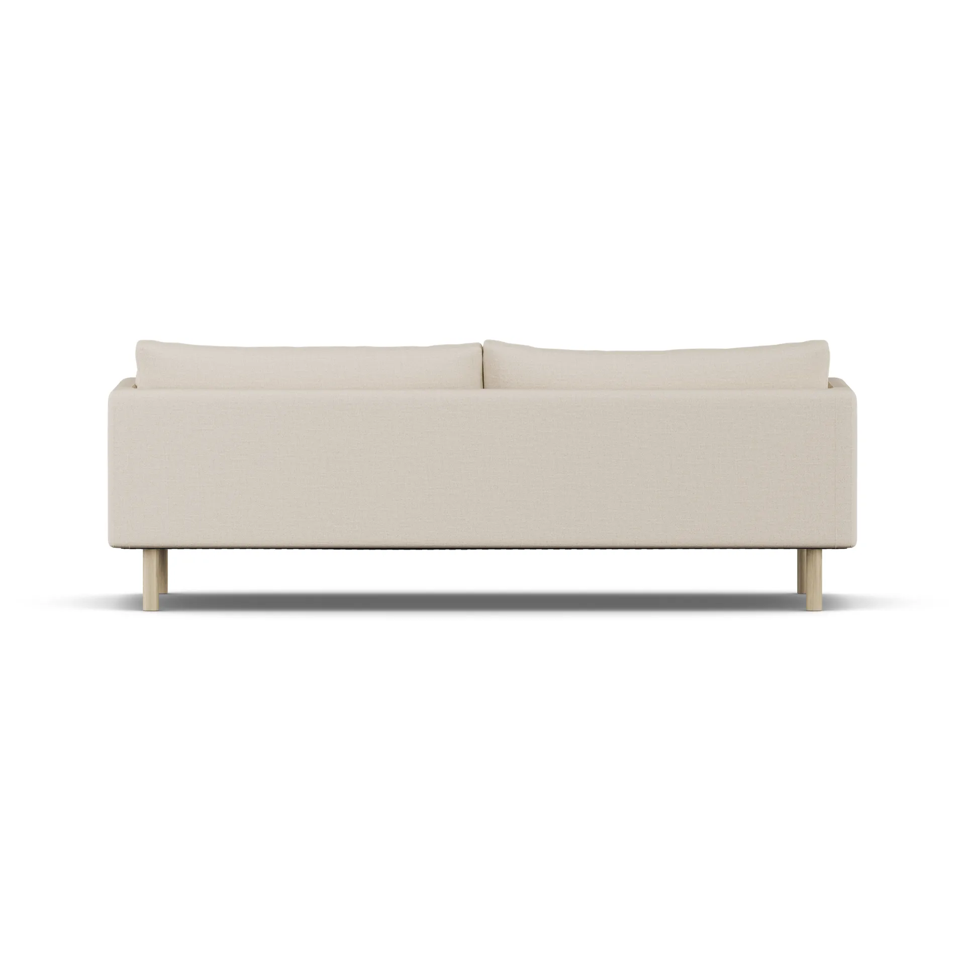 Linnevik sofa, Same Beige 6670-white-oiled oak, 4-seater, without skirt 1898