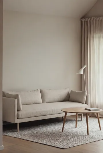 Linnevik sofa - Same Beige 6670-white-oiled oak, 4-seater, without skirt - 1898