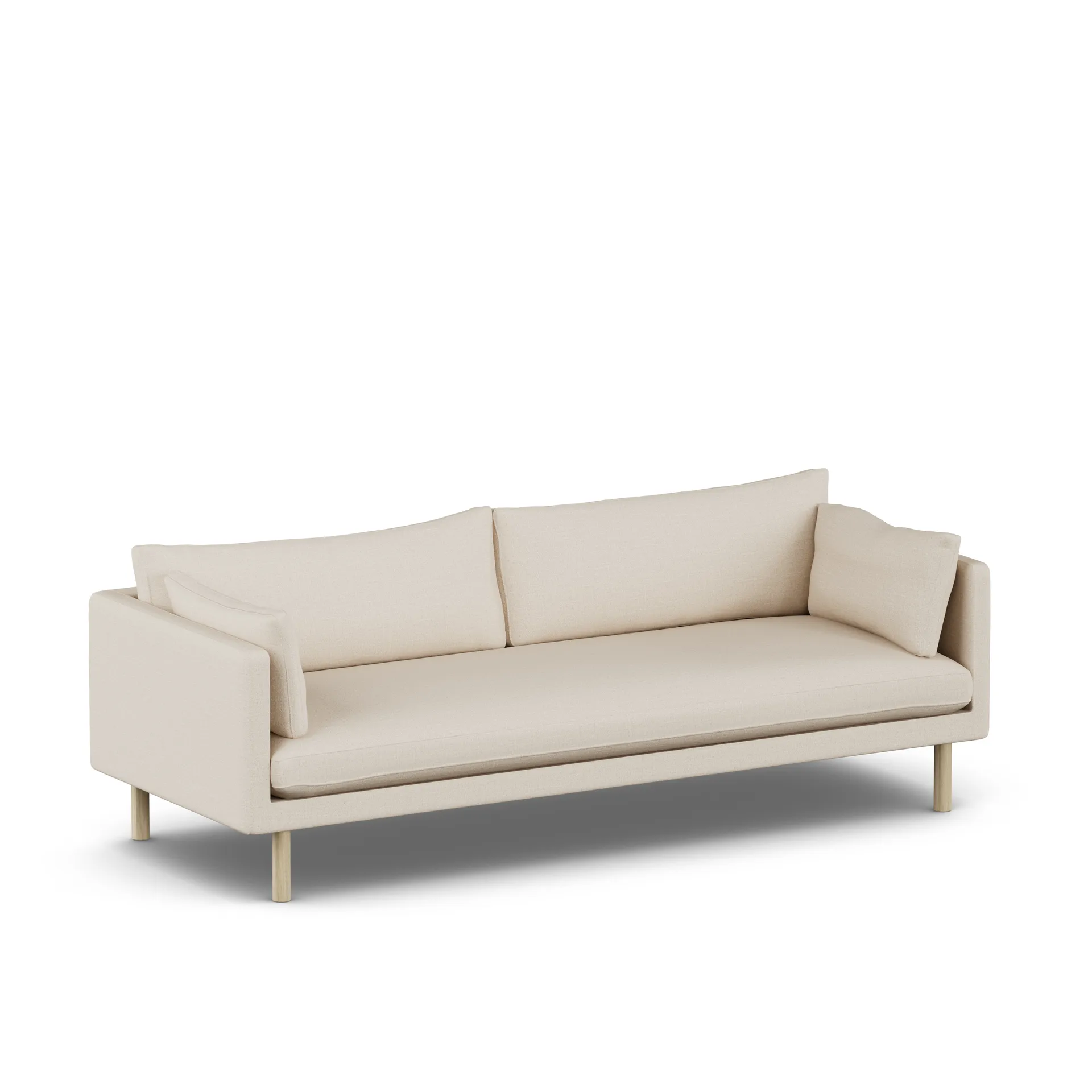 Linnevik sofa, Same Beige 6670-white-oiled oak, 4-seater 1898