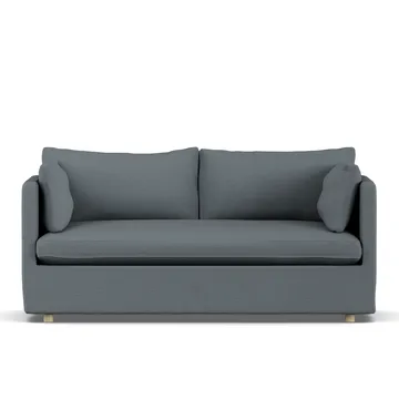 Linnevik sofa - Same Blue 6678-white-oiled oak, 2-seater, with skirt - 1898