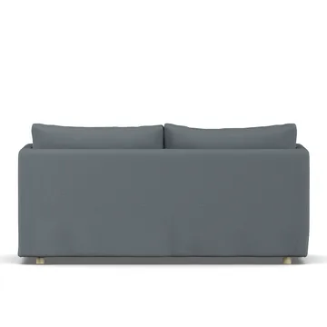 Linnevik sofa - Same Blue 6678-white-oiled oak, 2-seater, with skirt - 1898