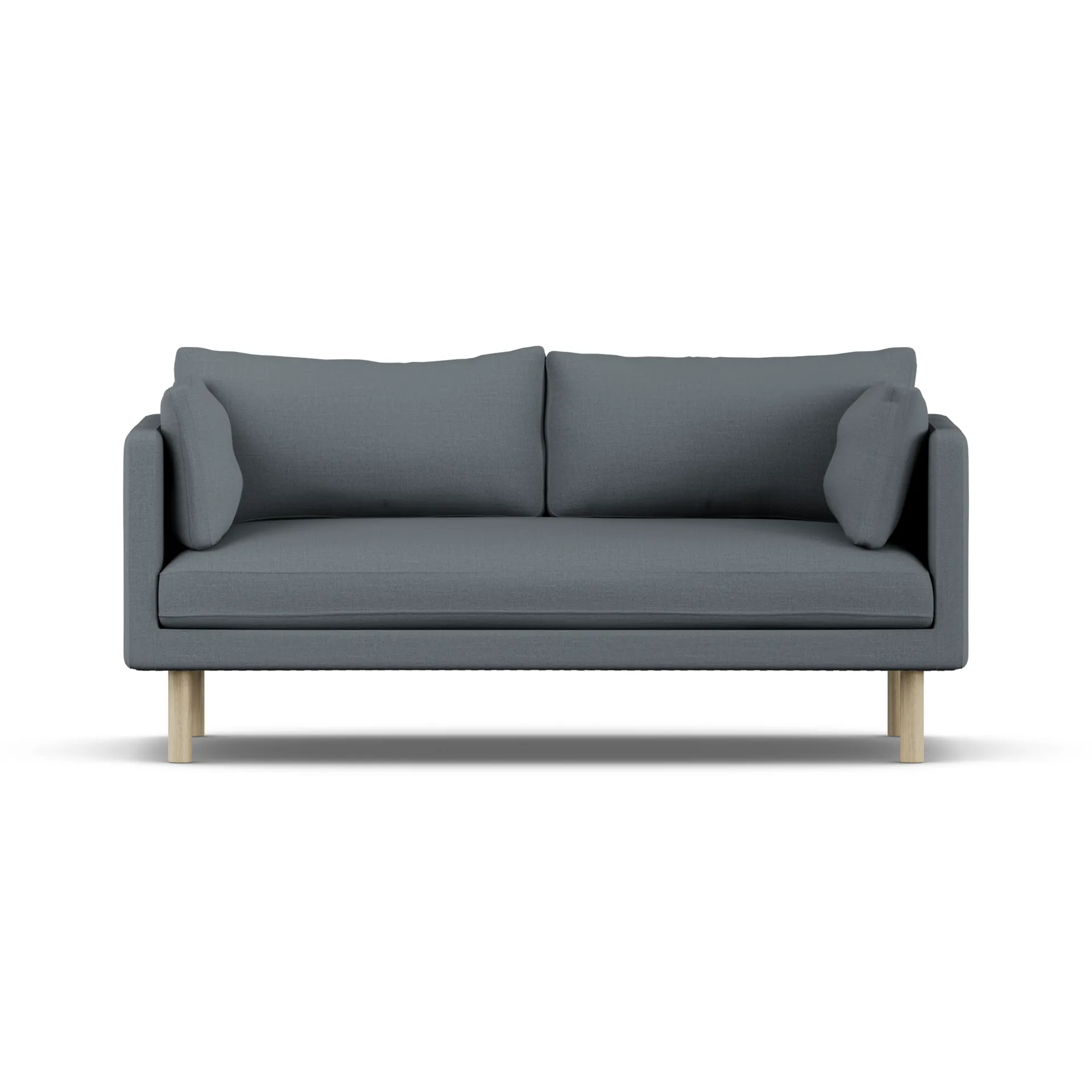 Linnevik sofa, Same Blue 6678-white-oiled oak, 2-seater, without skirt 1898