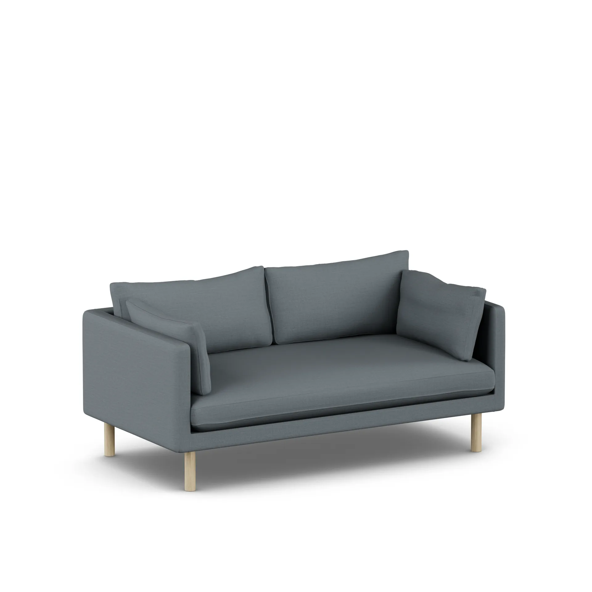 Linnevik sofa, Same Blue 6678-white-oiled oak, 2-seater 1898