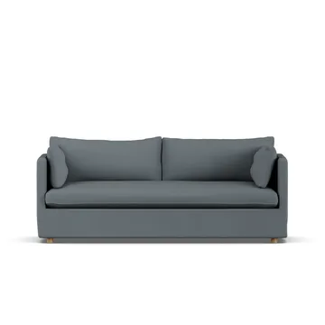 Linnevik sofa - Same Blue 6678-white-oiled oak, 3-seater, with skirt - 1898