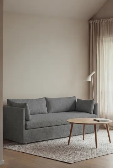 Linnevik sofa - Same Blue 6678-white-oiled oak, 3-seater, with skirt - 1898