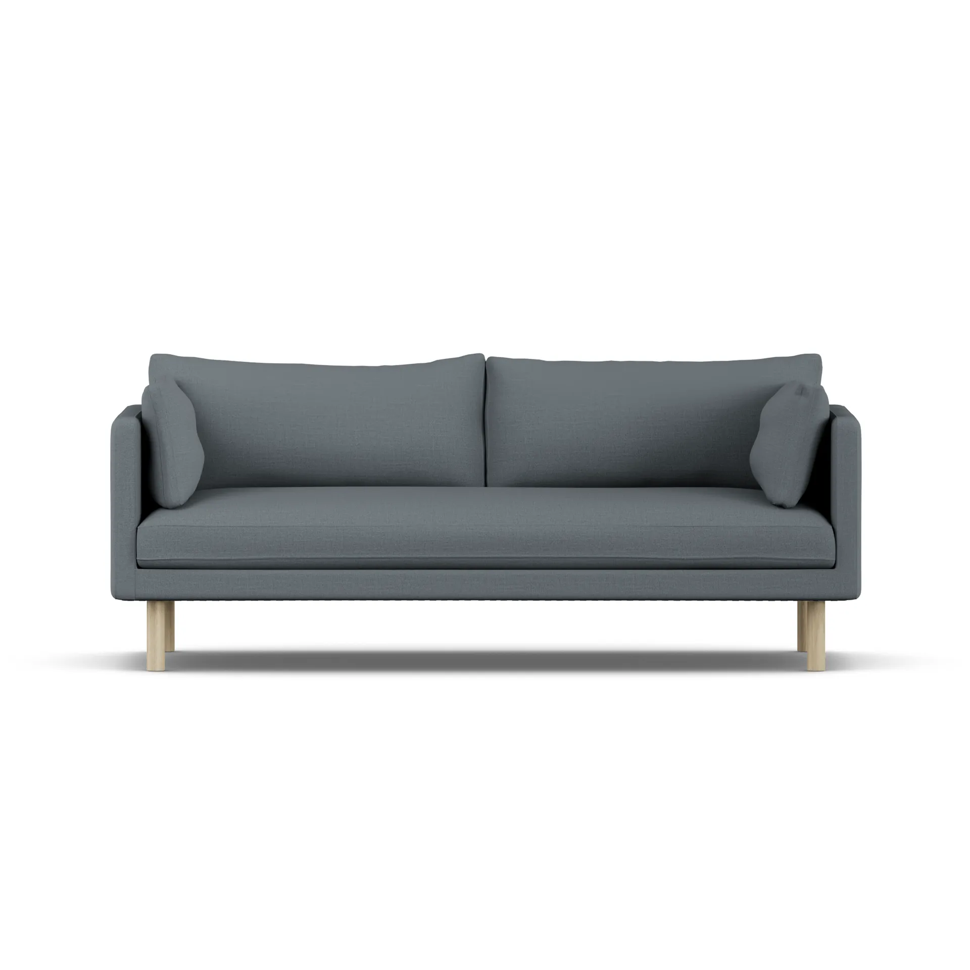 Linnevik sofa, Same Blue 6678-white-oiled oak, 3-seater, without skirt 1898