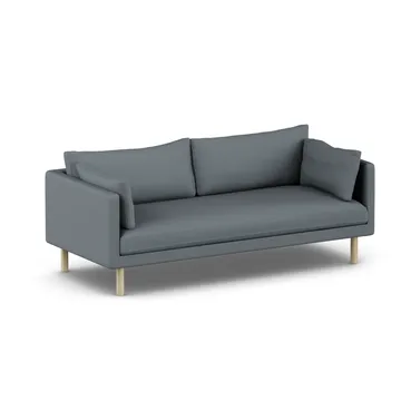 Linnevik sofa - Same Blue 6678-white-oiled oak, 3-seater, without skirt - 1898