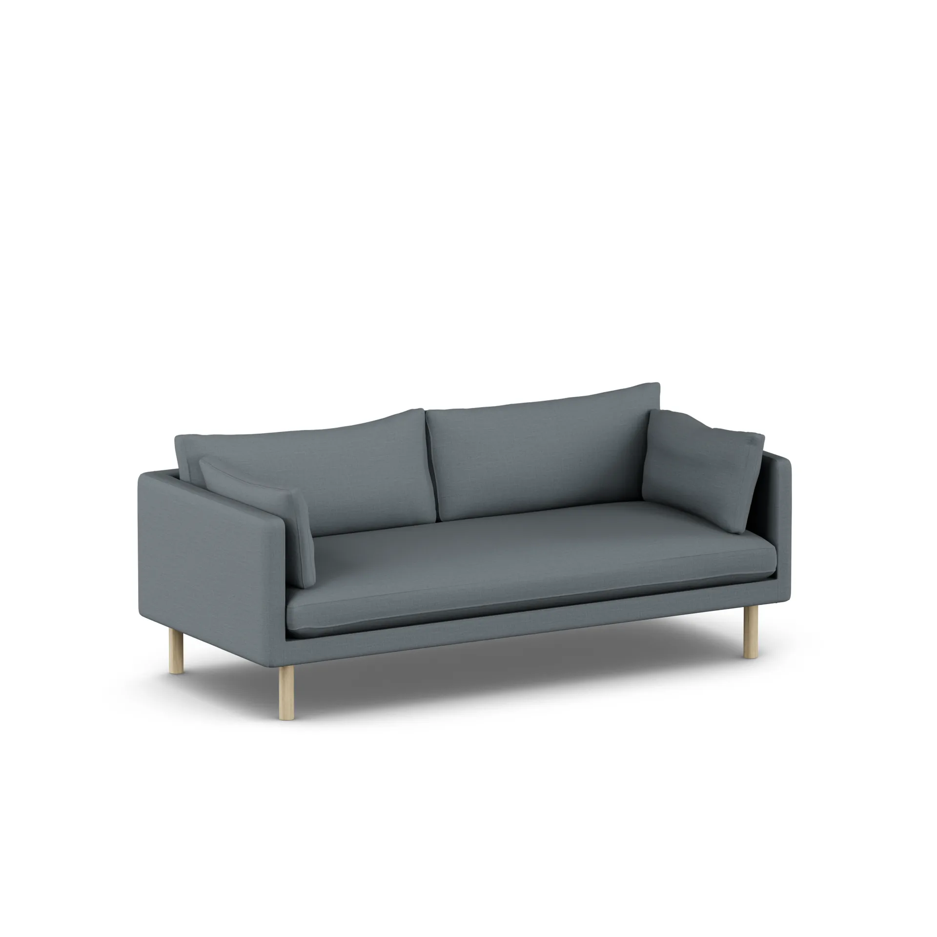 Linnevik sofa, Same Blue 6678-white-oiled oak, 3-seater 1898