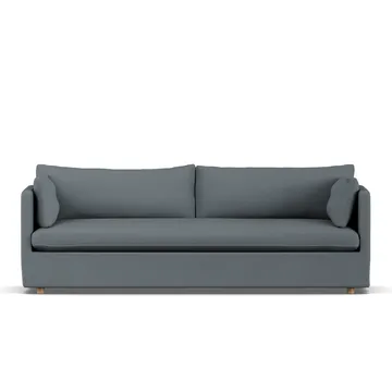 Linnevik sofa - Same Blue 6678-white-oiled oak, 4-seater, with skirt - 1898