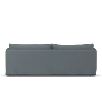 Linnevik sofa - Same Blue 6678-white-oiled oak, 4-seater, with skirt - 1898
