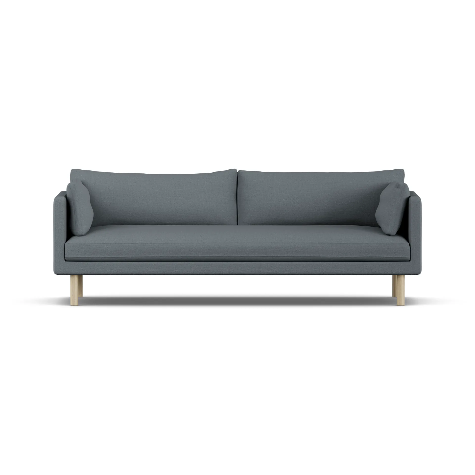 Linnevik sofa, Same Blue 6678-white-oiled oak, 4-seater, without skirt 1898