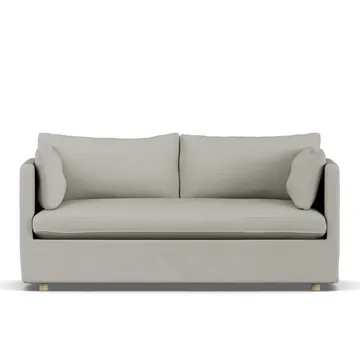 Linnevik sofa - Same Grey 6673-white-oiled oak, 2-seater, with skirt - 1898