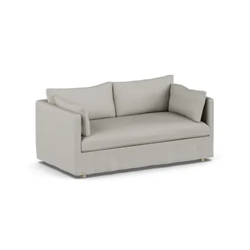 Linnevik sofa - Same Grey 6673-white-oiled oak, 2-seater, with skirt - 1898