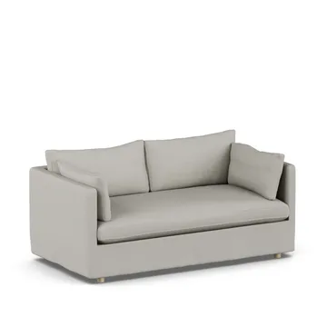 Linnevik sofa - Same Grey 6673-white-oiled oak, 2-seater, with skirt - 1898