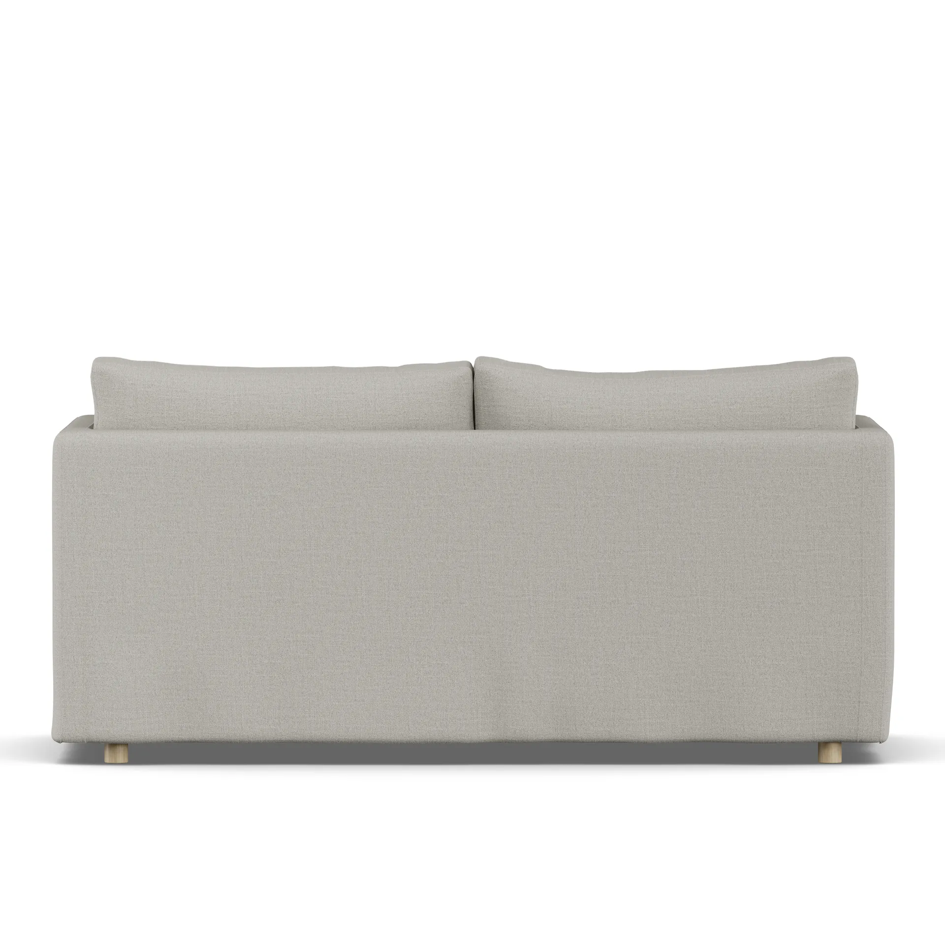 Linnevik sofa, Same Grey 6673-white-oiled oak, 2-seater, with skirt 1898