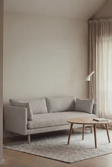 Linnevik sofa - Same Grey 6673-white-oiled oak, 2-seater, without skirt - 1898
