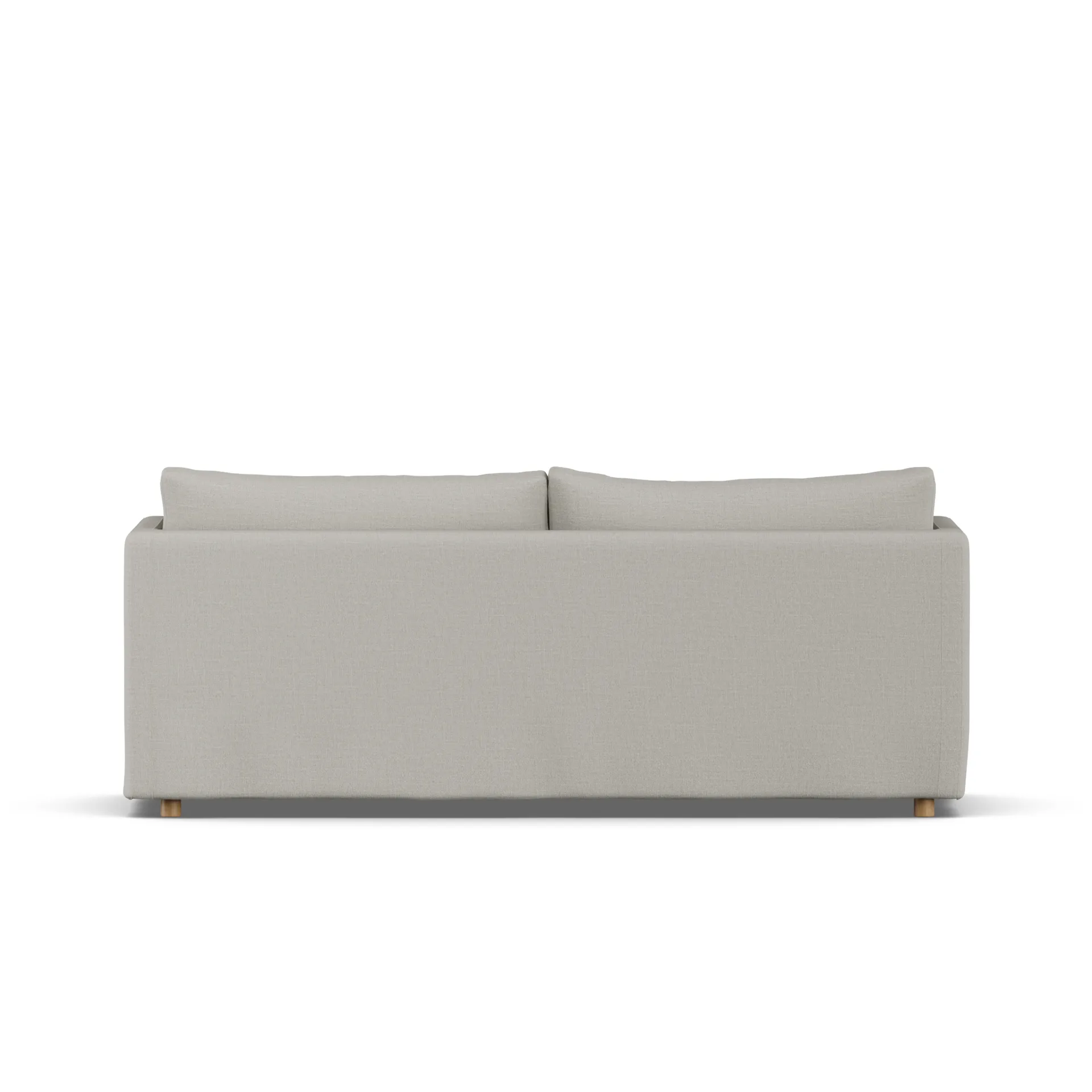 Linnevik sofa, Same Grey 6673-white-oiled oak, 3-seater, with skirt 1898