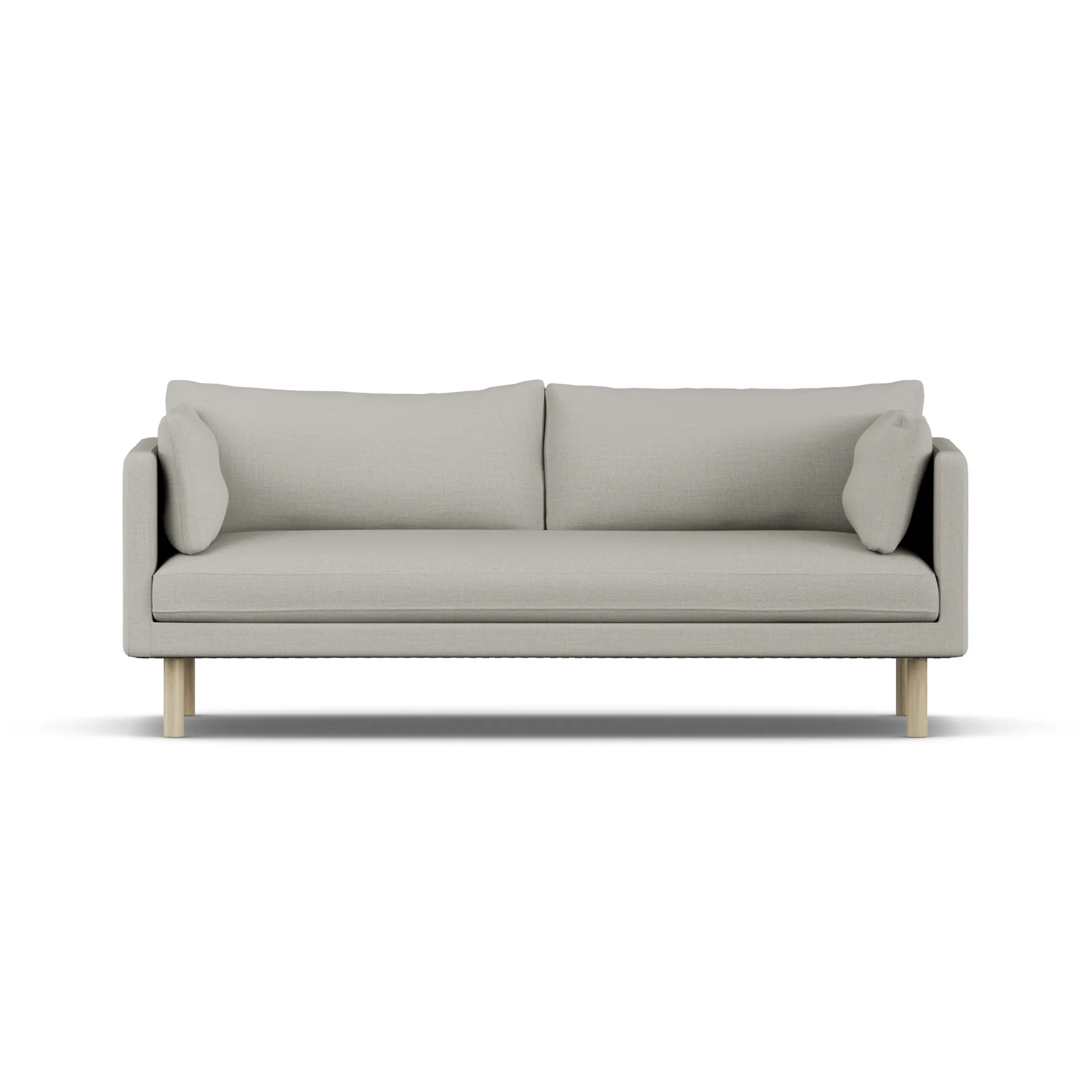Linnevik sofa, Same Grey 6673-white-oiled oak, 3-seater, without skirt 1898