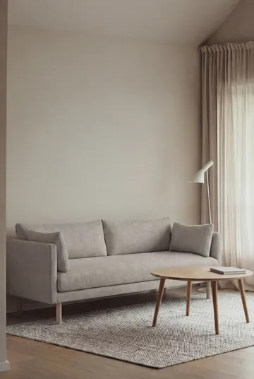 Linnevik sofa - Same Grey 6673-white-oiled oak, 3-seater, without skirt - 1898