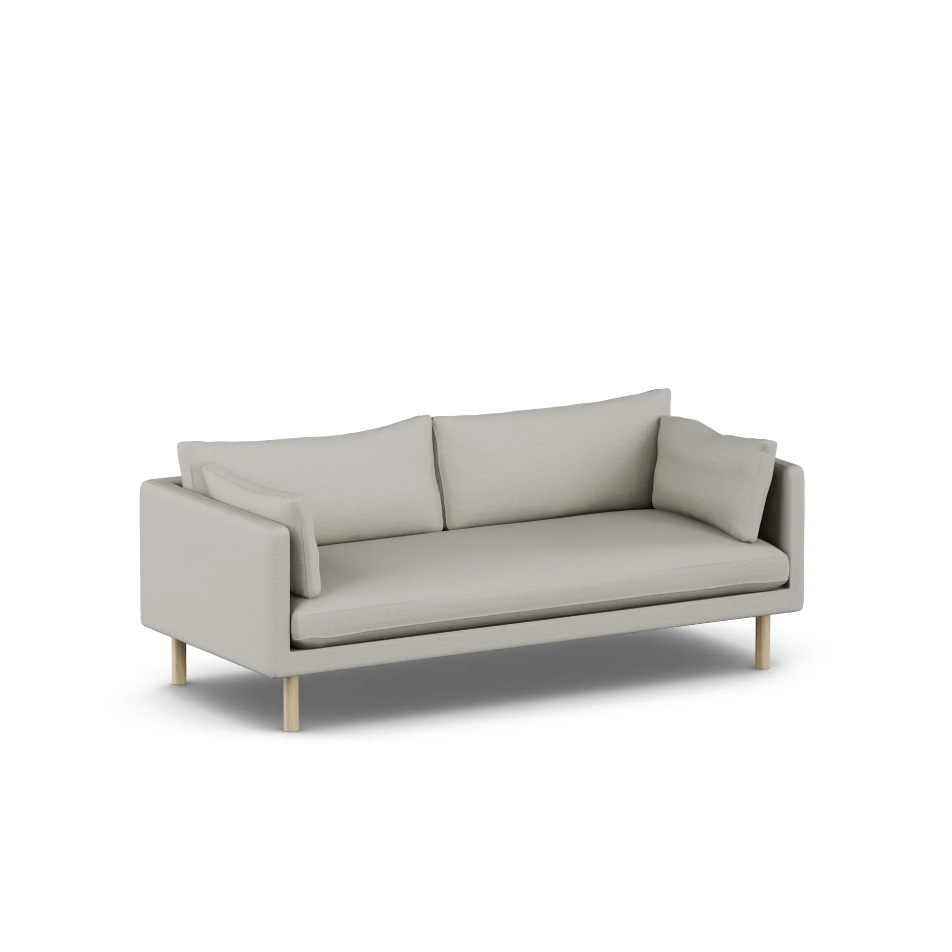 Linnevik sofa, Same Grey 6673-white-oiled oak, 3-seater 1898