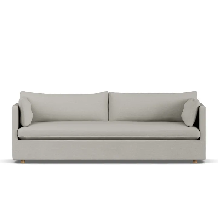 Linnevik sofa - Same Grey 6673-white-oiled oak, 4-seater, with skirt - 1898