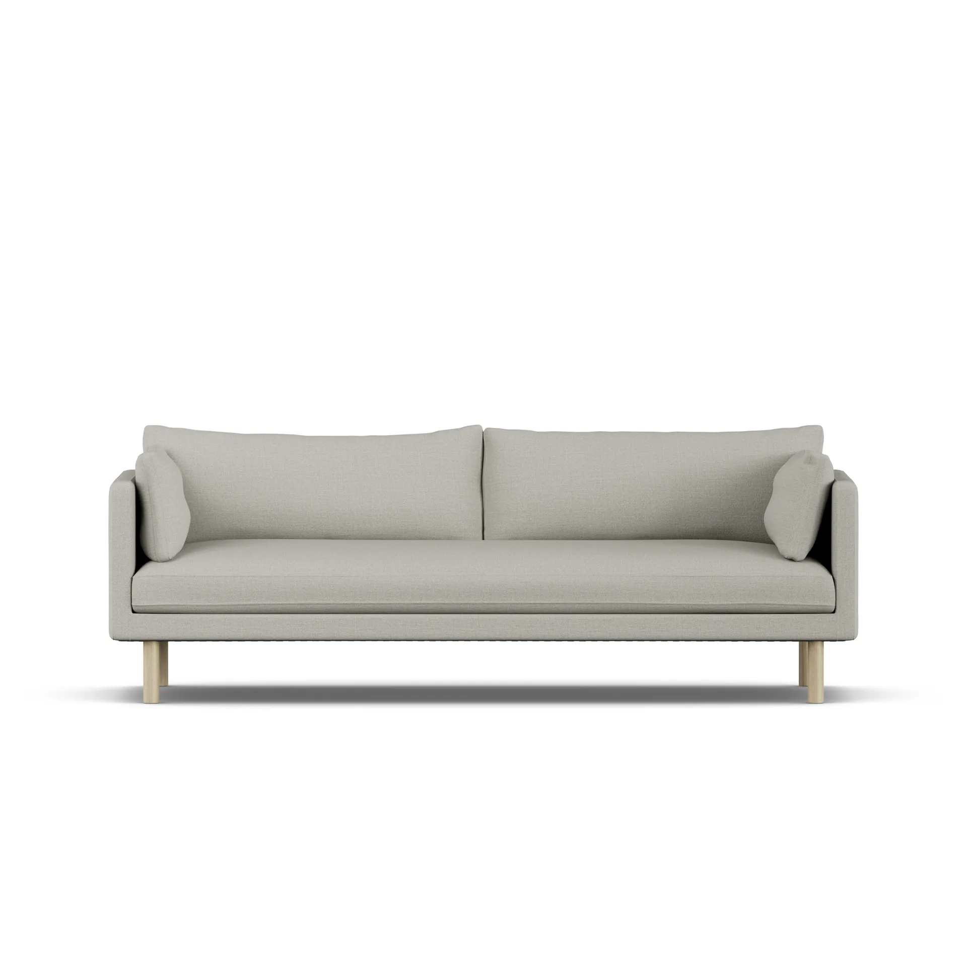 Linnevik sofa, Same Grey 6673-white-oiled oak, 4-seater, without skirt 1898