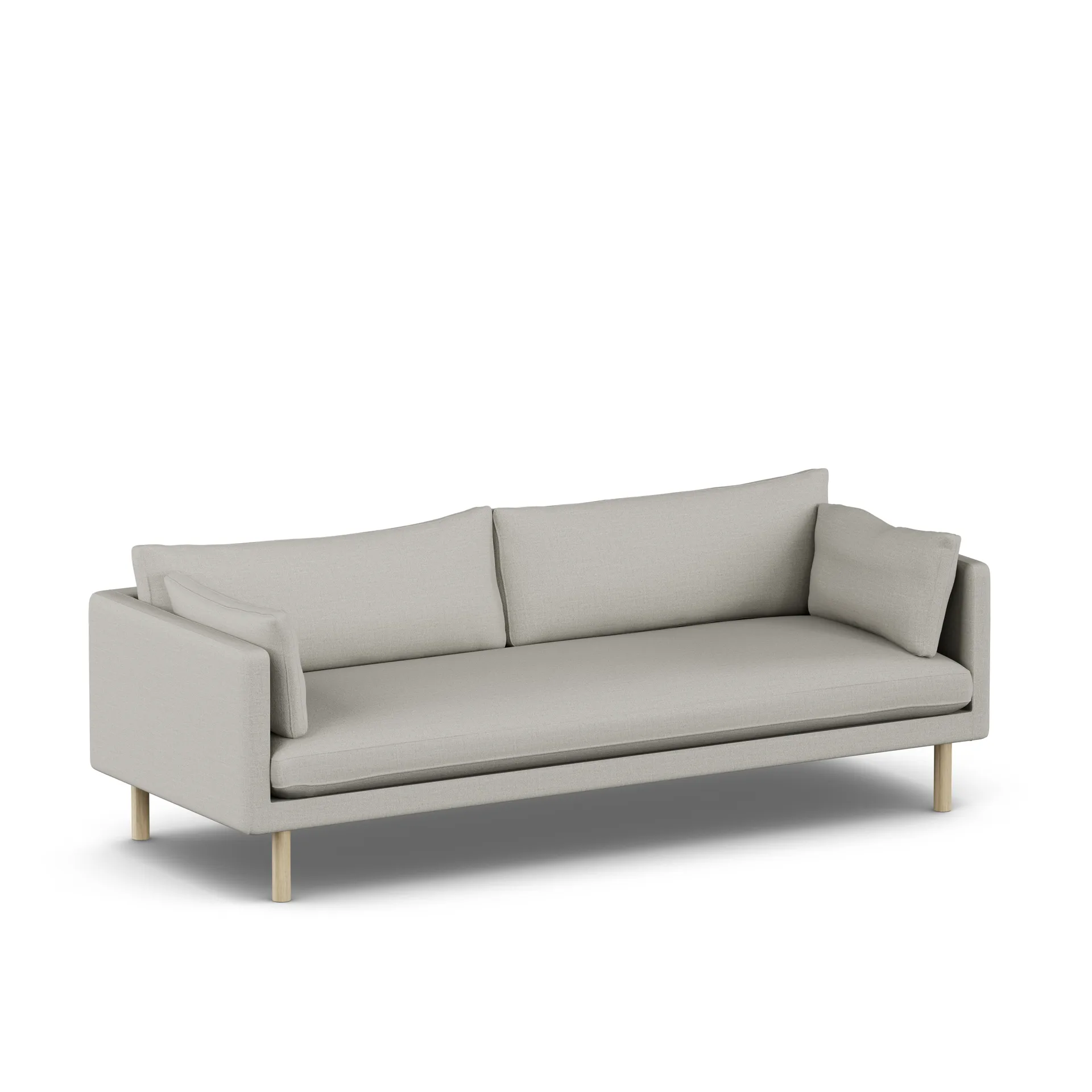 Linnevik sofa, Same Grey 6673-white-oiled oak, 4-seater 1898