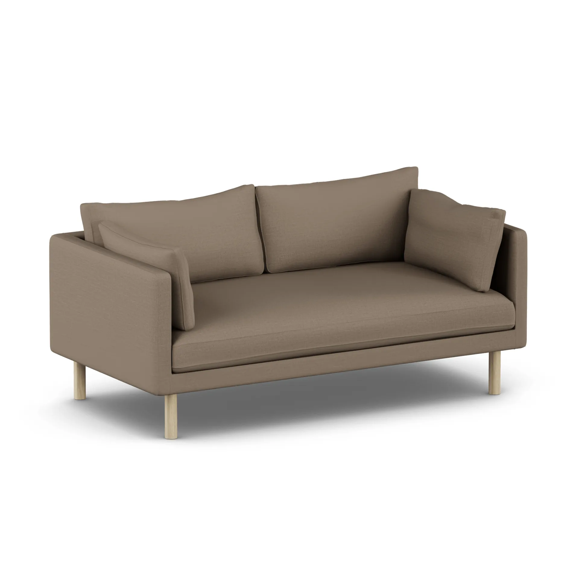 Linnevik sofa, Same Mole 6674-white-oiled oak, 2-seater, without skirt 1898
