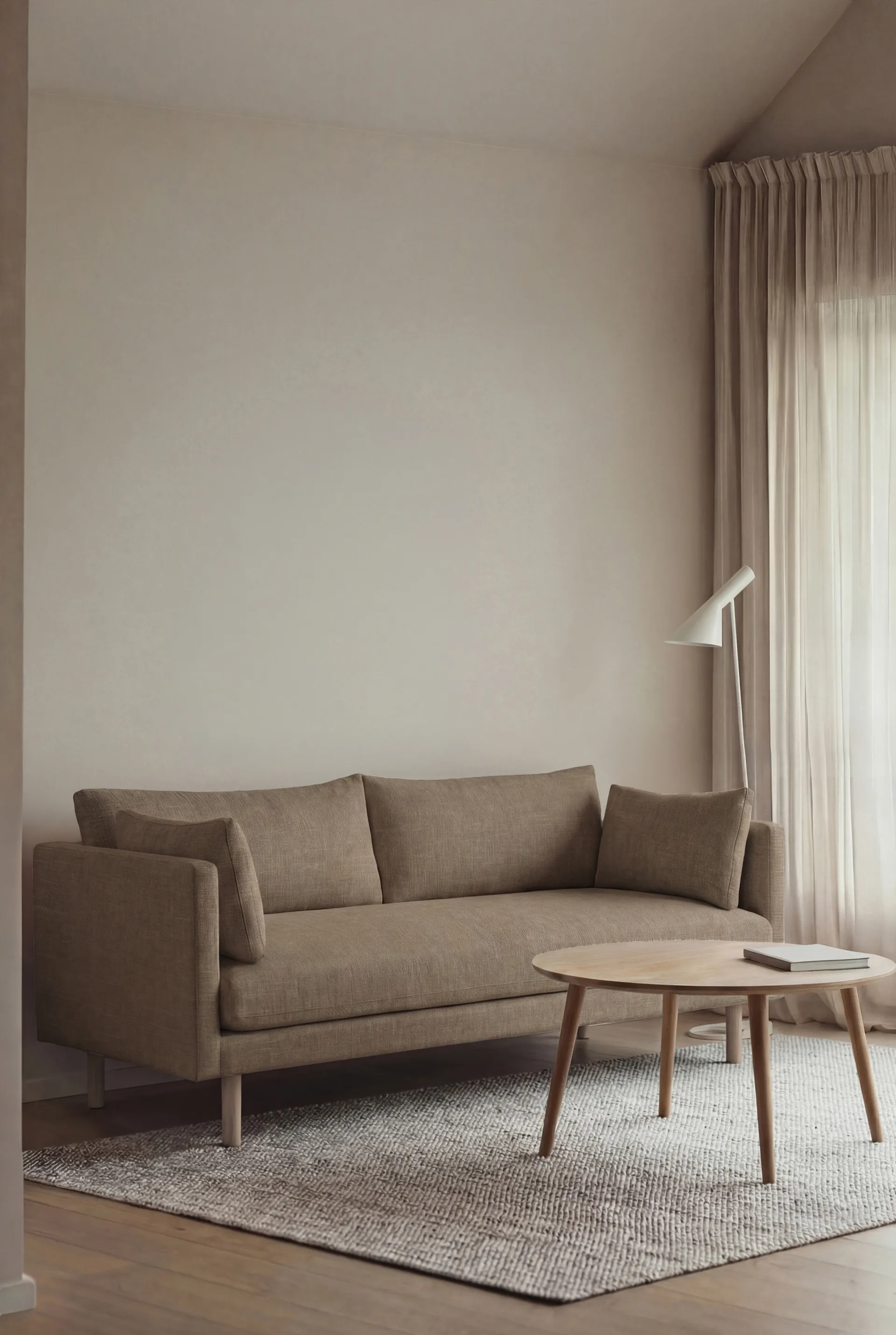 Linnevik sofa, Same Mole 6674-white-oiled oak, 2-seater 1898