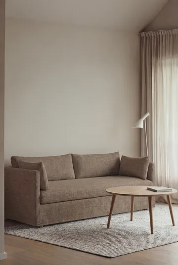 Linnevik sofa - Same Mole 6674-white-oiled oak, 3-seater, with skirt - 1898