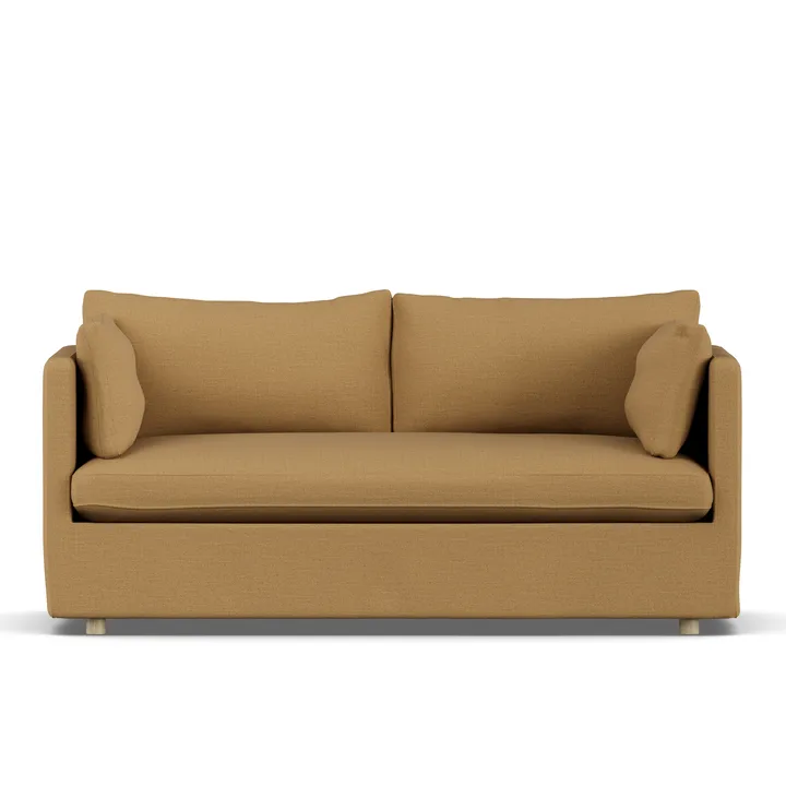 Linnevik sofa - Same Ochre 6676-white-oiled oak, 2-seater, with skirt - 1898
