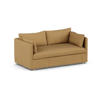 Linnevik sofa - Same Ochre 6676-white-oiled oak, 2-seater, with skirt - 1898